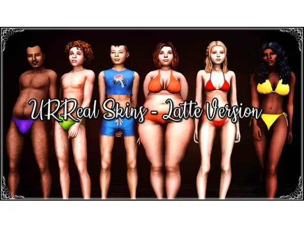 Maxis Match URREAL SKIN LATTE DEFAULT AND OVERLAYS by simsfinds - The Sims 4 Custom Content