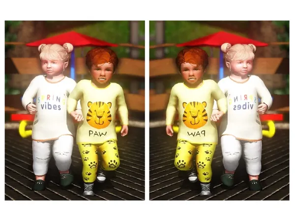 Oversized Print Sweatshirts by simsfinds - The Sims 3 Custom Content