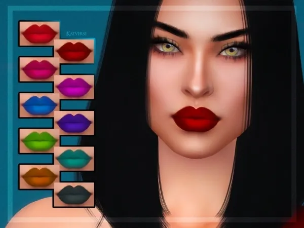 Maxis Match Raven Lipstick - The Sims 4 Custom Content