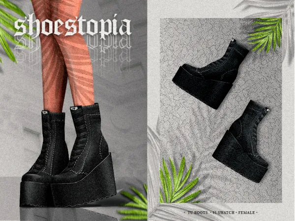 Alpha shoestopia tu boots by shoestopia - The Sims 4 Custom Content