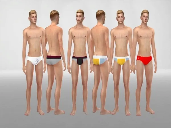 Maxis Match Danzippy86's Men's underpants in 4 colors by thesimsresource - The Sims 4 Custom Content