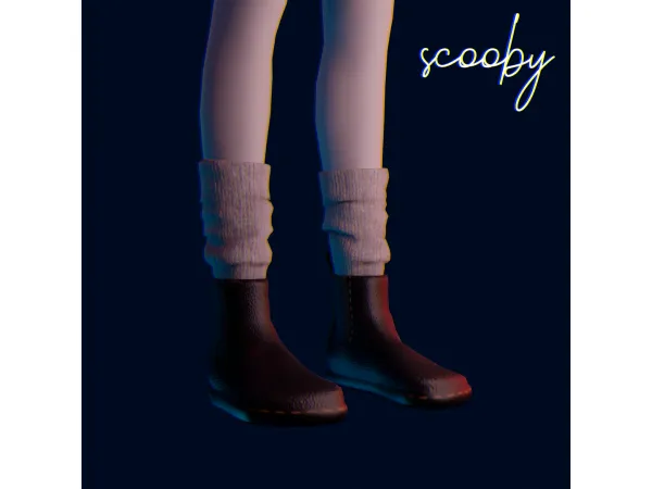 Alpha Scooby boots by amelylina - The Sims 4 Custom Content