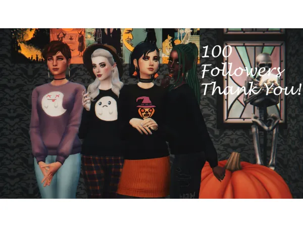 Maxis Match Halloween sweaters by simsfinds - The Sims 4 Custom Content