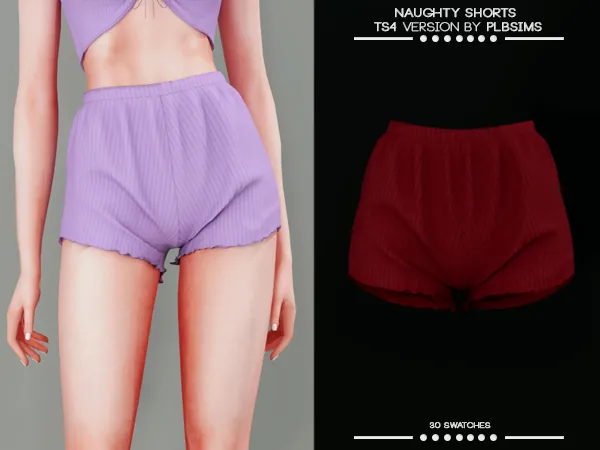 Alpha Naughty Shorts by plbsims - The Sims 4 custom content