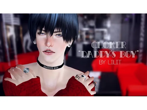 Choker Daddy's boy by simsfinds - The Sims 3 Custom Content
