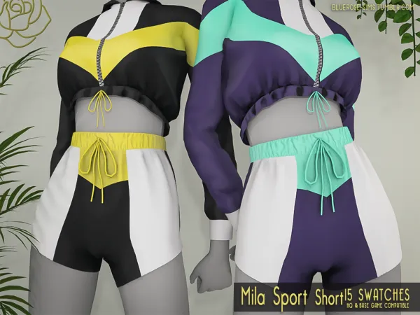 Alpha Mila Short Brsims by bluerose-sims - The Sims 4 Custom Content