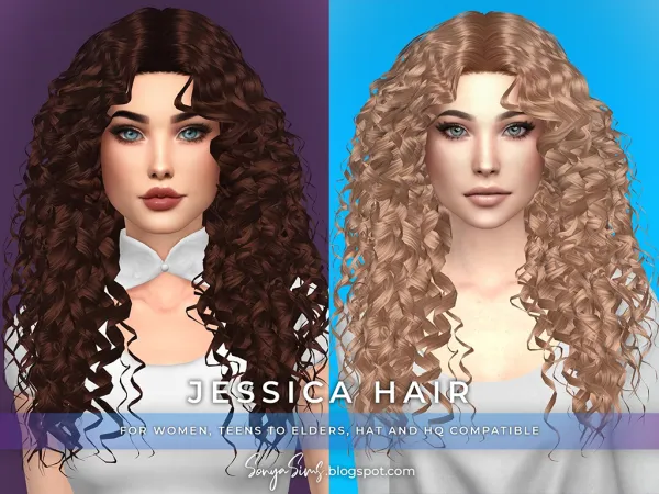 Alpha SonyaSims Jessica Hairstyle by sonyasims - The Sims 4 Custom Content