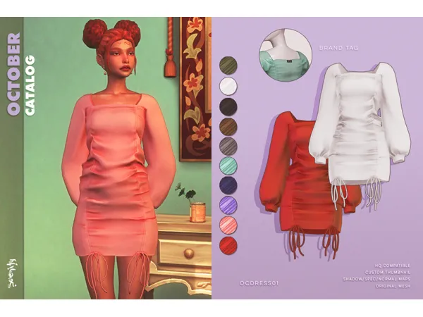 Maxis Match OC Dress01 by serenity-cc - The Sims 4 Custom Content