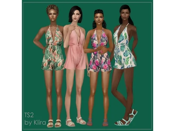 Elliesimple Halter Romper - The Sims 2 Custom Content