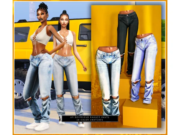Alpha dorific_UR BOYFRIEND RAGGED PANTS by dorific-cc - The Sims 4 Custom Content