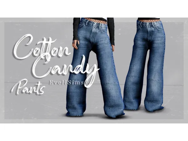Alpha Cotton Candy Pants - The Sims 4 Custom Content