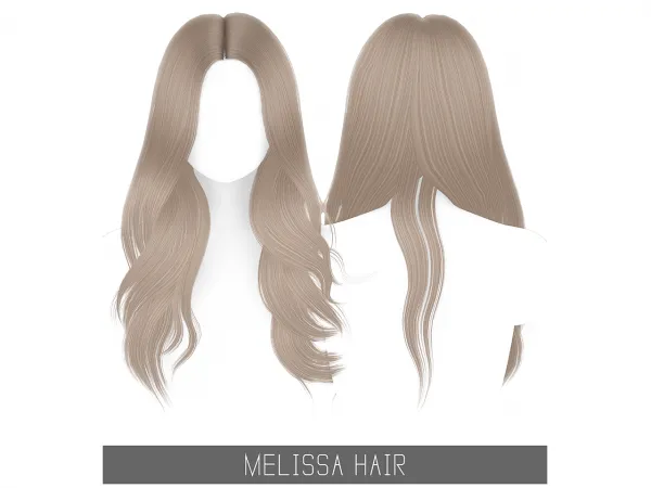 Alpha MELISSA HAIR by simsfinds - The Sims 4 Custom Content