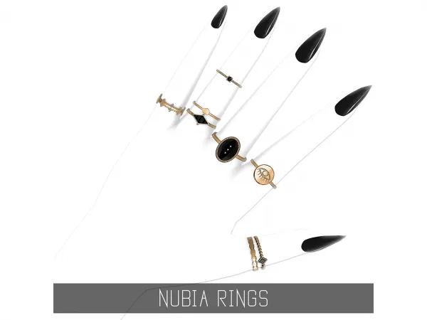 Alpha NUBIA RINGS by simsfinds - The Sims 4 Custom Content