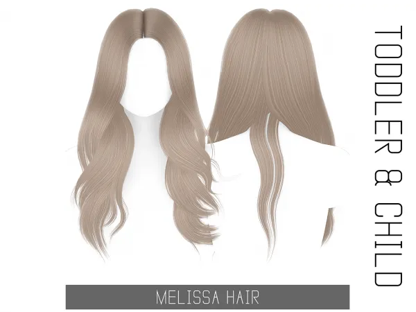 Alpha MELISSA HAIR TODDLER CHILD by simsfinds - The Sims 4 Custom Content