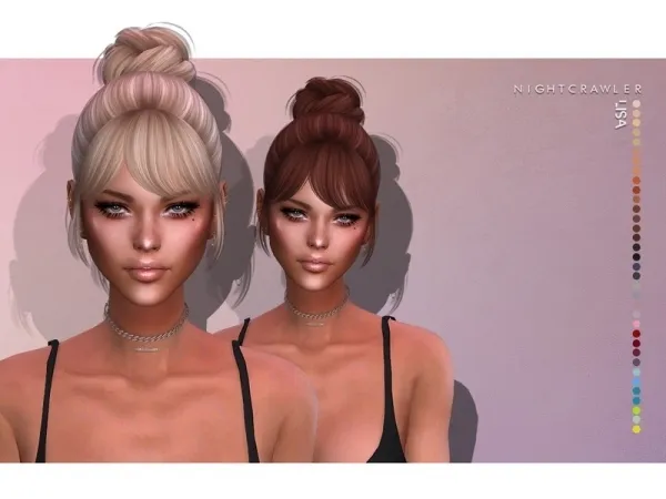 Alpha Nightcrawler Sims' Nightcrawler Lisa (HAIR) by thesimsresource - The Sims 4 Custom Content