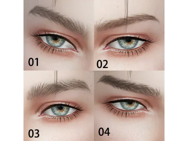 Alpha BECKYSIMS MALE EYEBROWS 1 4 by simsfinds - The Sims 4 Custom Content