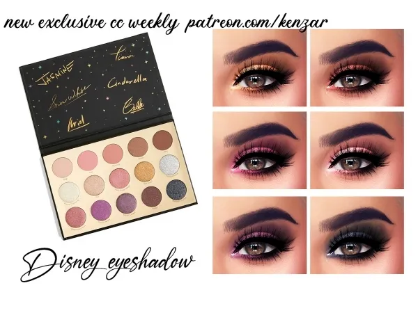 Alpha DISNEY EYESHADOW by kenzarsims - The Sims 4 Custom Content