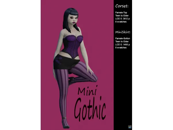 Maxis Match MiniGothic by simsfinds - The Sims 4 Custom Content