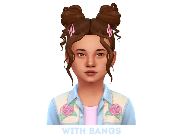 Maxis Match savvysweet Bettie Buns converted for kids by simsfinds - The Sims 4 Custom Content
