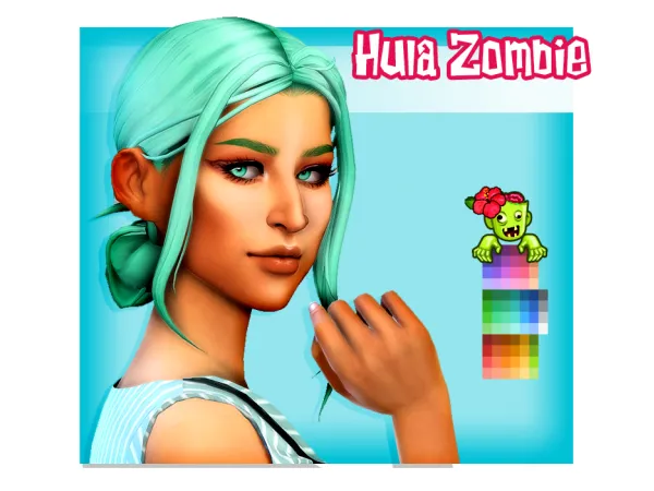 Maxis Match hula zombie softerhazes Final Girl Hairs by simsfinds - The Sims 4 Custom Content