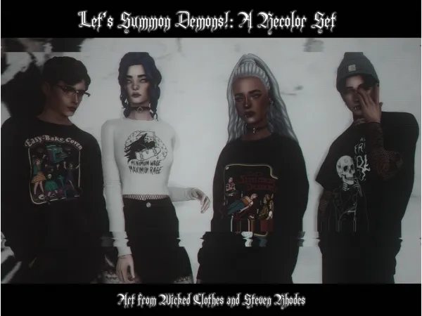 Maxis Match Lets Summon Demons A Recolor Set by simsfinds - The Sims 4 Custom Content
