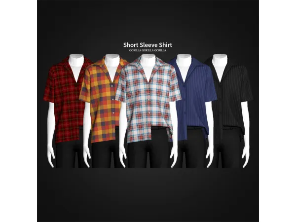 Alpha Short Sleeve Shirt by simsfinds - The Sims 4 Custom Content