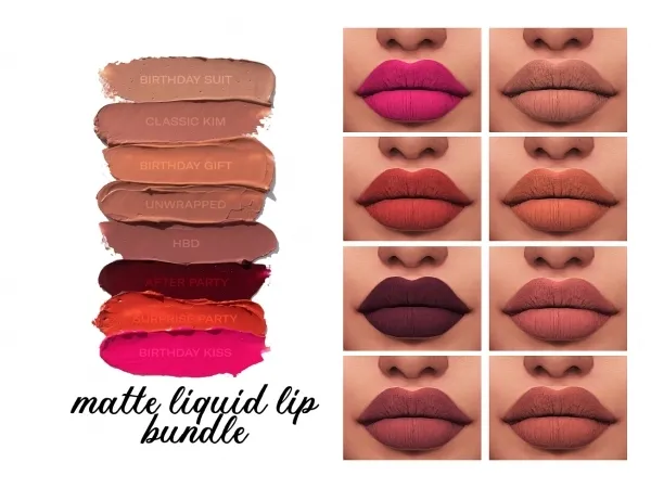 Alpha MATTE LIQUID LIP by frostsims - The Sims 4 Custom Content