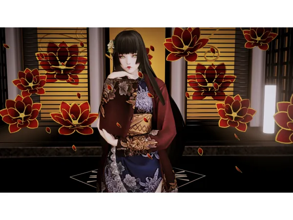 Alpha Hime cut hair cabin by simsfinds - The Sims 4 Custom Content