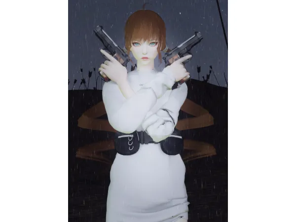 Alpha Fantasy memorial hair cabin by simsfinds - The Sims 4 Custom Content