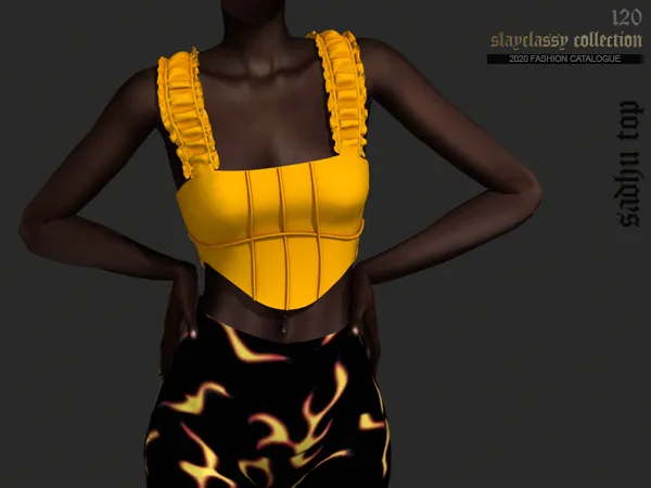 Alpha SC120 Sadhu top by slayclassy - The Sims 4 Custom Content