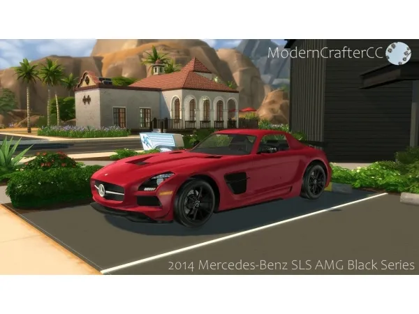 Maxis Match 2014 MERCEDES BENZ SLS AMG BLACK SERIES by moderncraftercc - The Sims 4 Custom Content