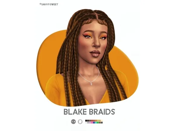 Maxis Match Blake Braids by simsfinds - The Sims 4 Custom Content