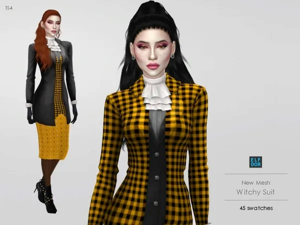 Maxis Match Witchy Suit by elfdor - The Sims 4 Custom Content
