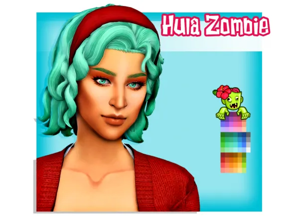Maxis Match hula zombie softpines Simbrleen Hairs by simsfinds - The Sims 4 Custom Content