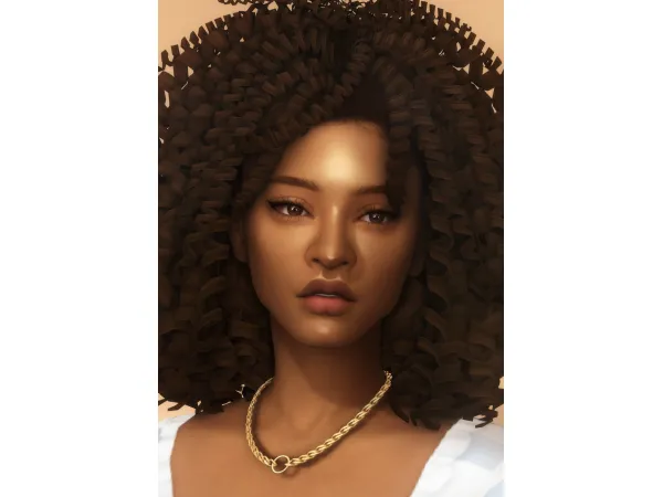 Maxis Match jaliyah hair retexture by simsfinds - The Sims 4 Custom Content