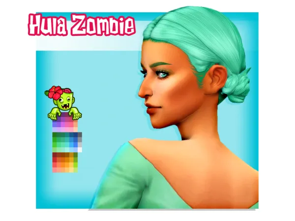 Maxis Match hula zombie rheallsims Prim Proper Hairlines by simsfinds - The Sims 4 Custom Content