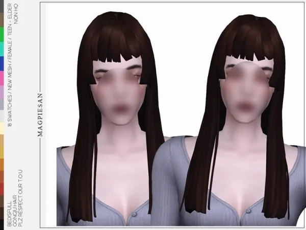 Maxis Match magpiesan's Gongju hair by thesimsresource - The Sims 4 Custom Content