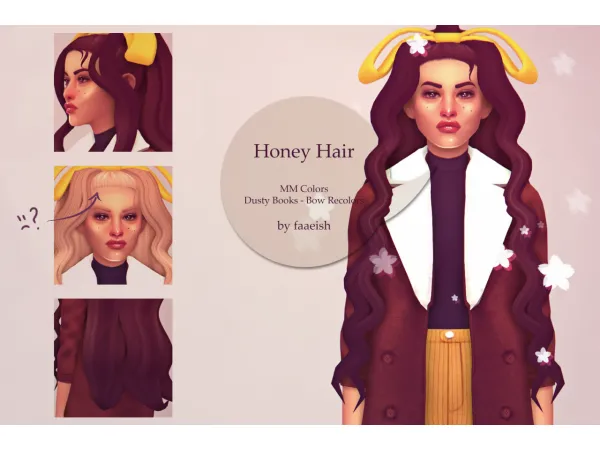 Maxis Match Honey Bow Overlay by simsfinds - The Sims 4 Custom Content