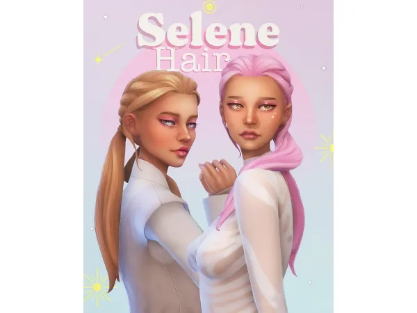 Maxis Match Selene hair by simsfinds - The Sims 4 Custom Content