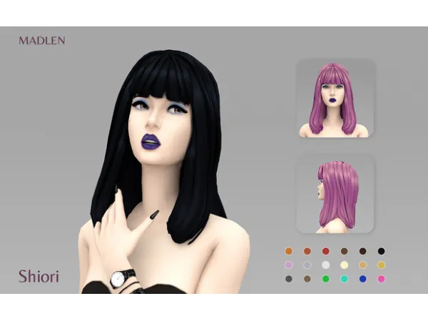 Maxis Match Madlen Shiori Hairstyle by simsfinds - The Sims 4 Custom Content