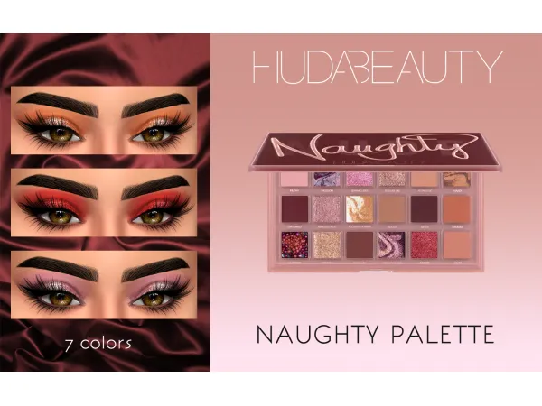Alpha HUDA BEAUTY NAUGHTY PALETTE by fifthscreations - The Sims 4 Custom Content