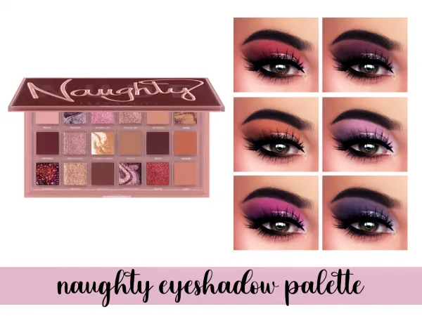 Alpha Naughty Eyeshadow Palette - The Sims 4 Custom Content