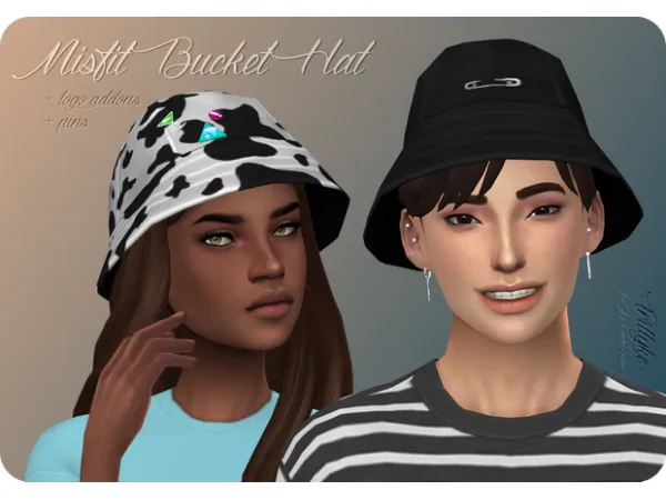 Maxis Match Misfit Bucket Hat by Trillyke - The Sims 4 Custom Content