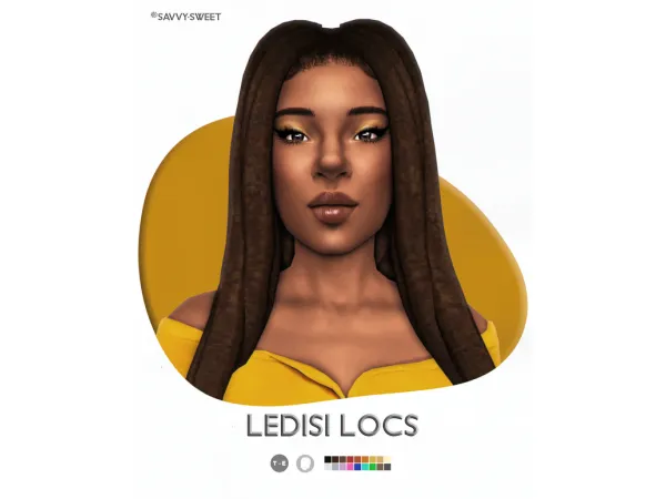 Maxis Match Ledisi Locs by simsfinds - The Sims 4 Custom Content