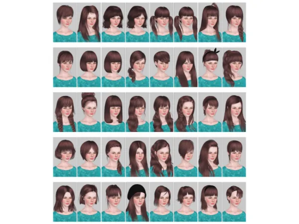 [NEIURO] RAON HAIR RETEXTURE DUMP by gabi - The Sims 3 Custom Content