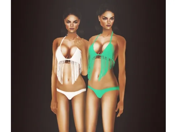 Fringes Swimwear by simsfinds - The Sims 2 Custom Content