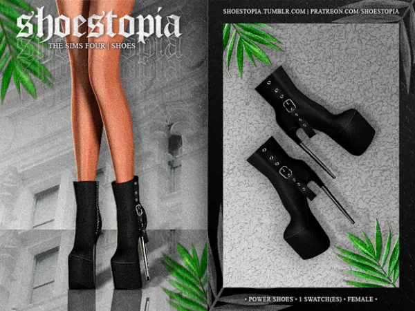 Alpha shoestopia power shoes by shoestopia - The Sims 4 Custom Content