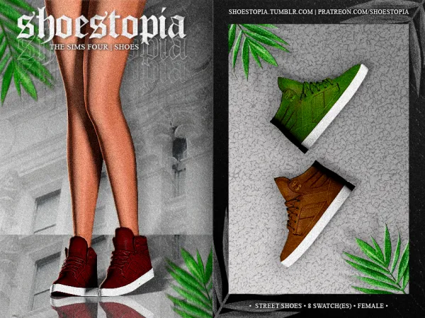 Alpha shoestopia street shoes by shoestopia - The Sims 4 Custom Content