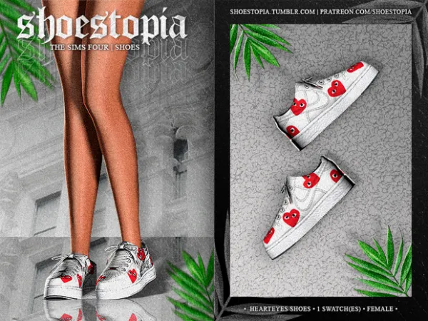 Alpha shoestopia hearteyes shoes by shoestopia - The Sims 4 Custom Content