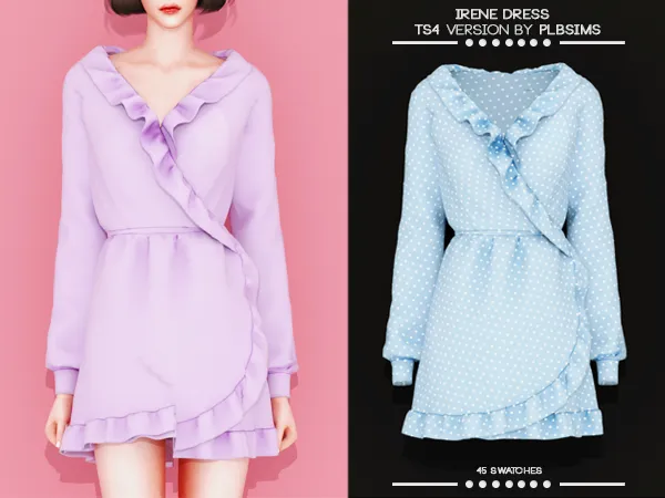 Alpha Irene Dress by plbsims - The Sims 4 custom content